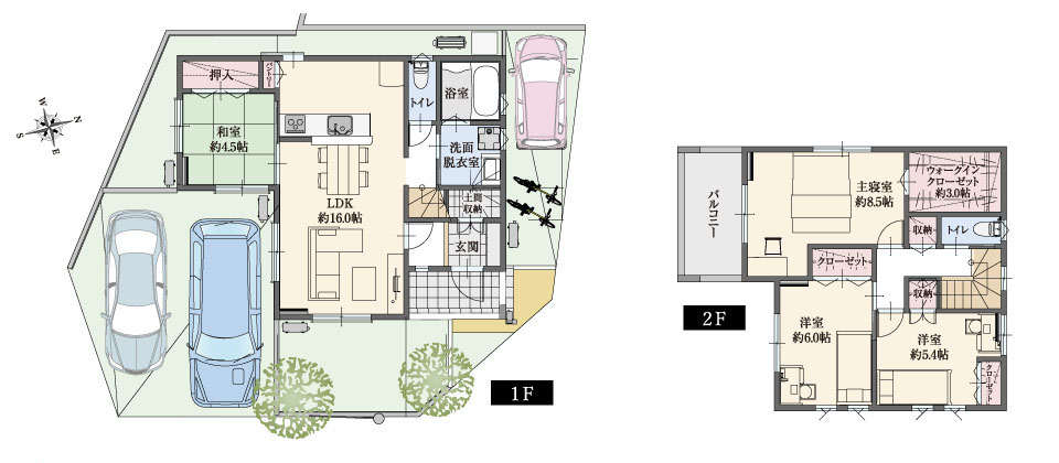 兵庫県姫路市北平野 新築戸建 STAGE-K 間取り図1階