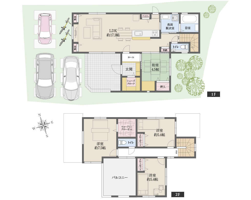 兵庫県姫路市北平野 新築戸建 STAGE-B 間取り図