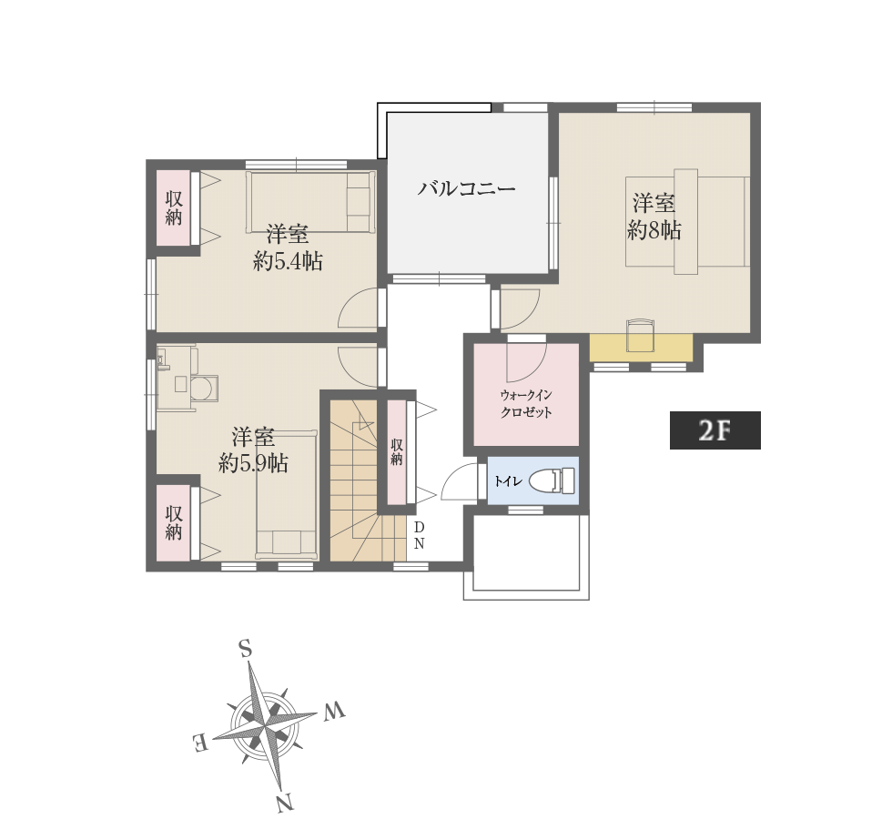 兵庫県姫路市北平野 新築戸建 STAGE-J 間取り図2階
