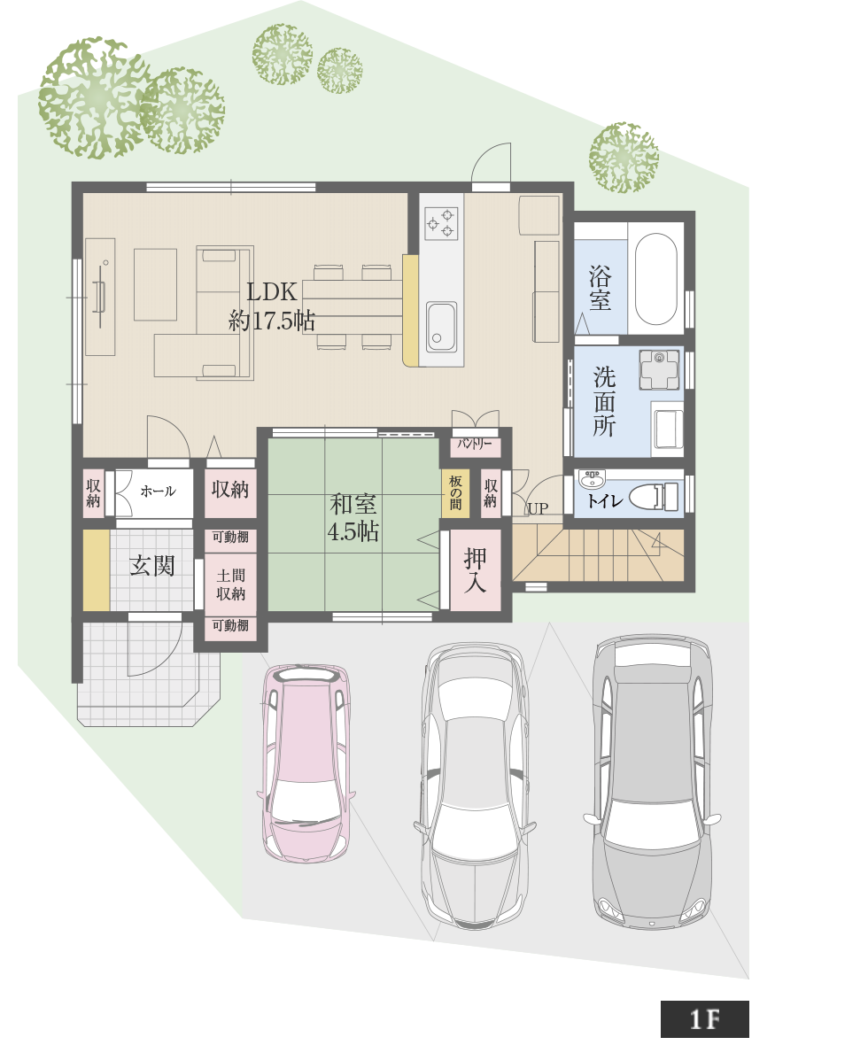 兵庫県姫路市北平野 新築戸建 STAGE-K 間取り図1階